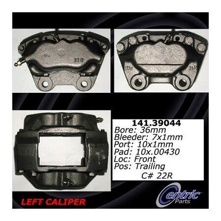 Centric Semi-Loaded Brake Caliper, Parts, 141.39044 141.39044